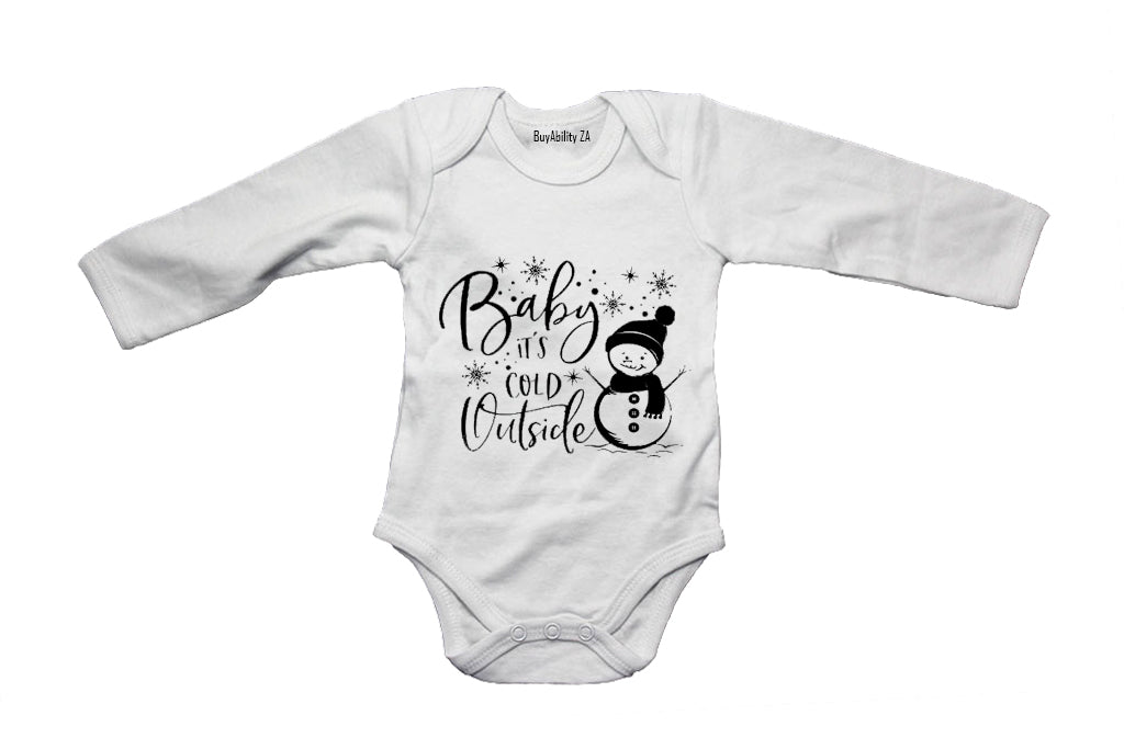 Cold Outside - Snowman - Baby Grow