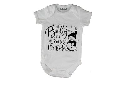 Cold Outside - Snowman - Baby Grow
