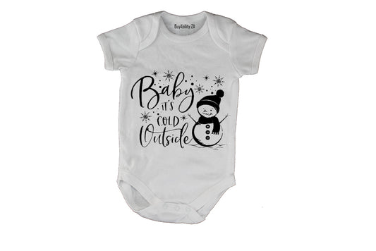 Cold Outside - Snowman - Baby Grow