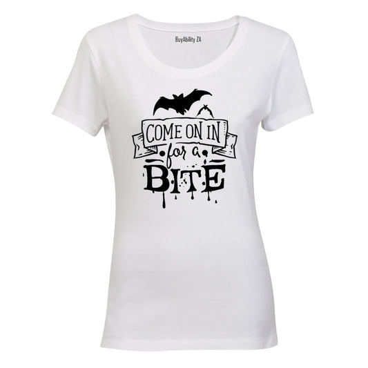Come In For A Bite - Halloween - Ladies - T-Shirt
