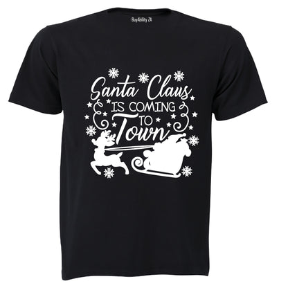 Coming to Town - Christmas - Adults - T-Shirt