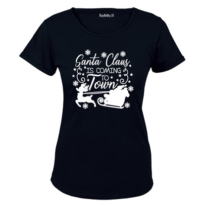 Coming to Town - Christmas - Ladies - T-Shirt