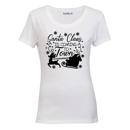 Coming to Town - Christmas - Ladies - T-Shirt