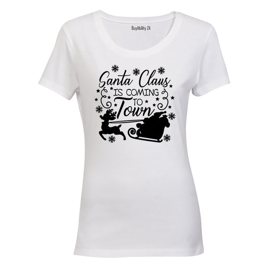 Coming to Town - Christmas - Ladies - T-Shirt
