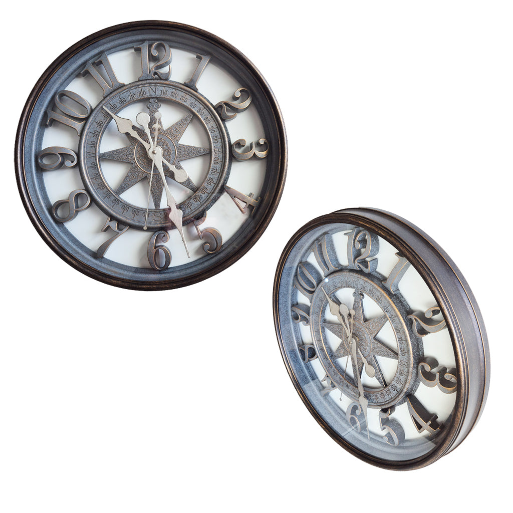 Large Compass Design Wall Clock