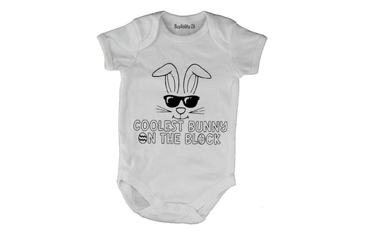 Coolest Bunny on the Block - Easter - Baby Grow