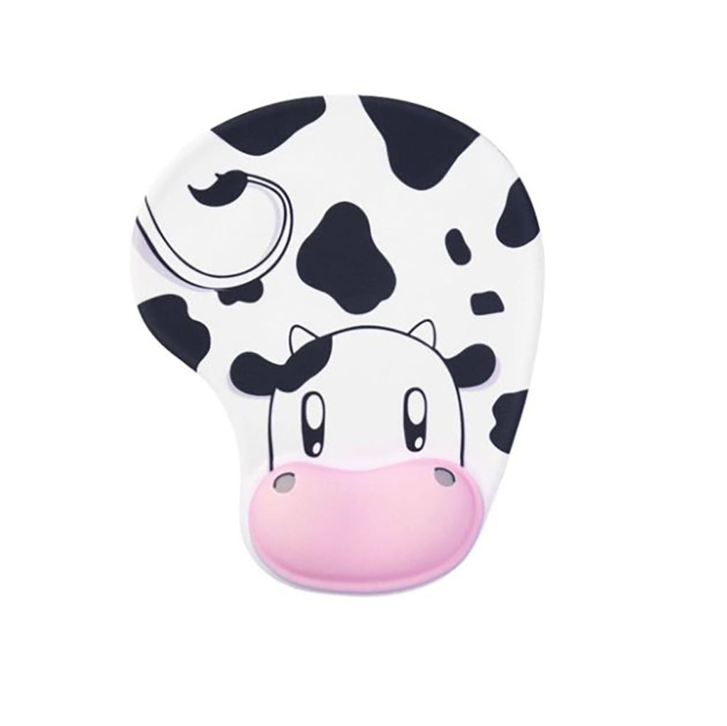 Cow Mouse Pad With 3D Silicone Wrist Support - BuyAbility