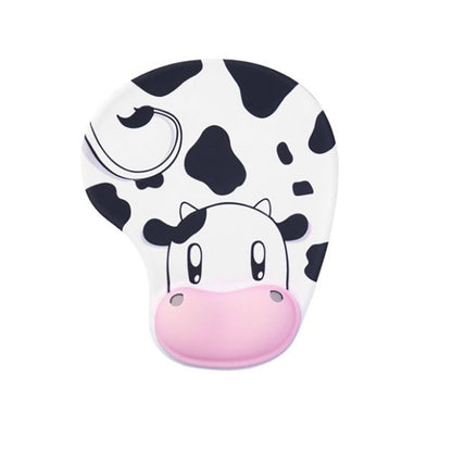Cow Mouse Pad With 3D Silicone Wrist Support - BuyAbility