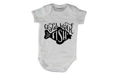 Crawl, Walk, FISH! - Baby Grow