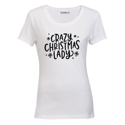 Crazy Christmas Lady - Ladies - T-Shirt
