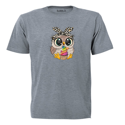 Cupcake Headband Owl - Kids T-Shirt
