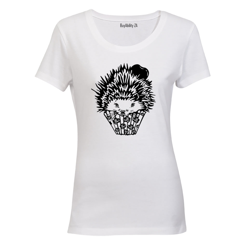 Cupcake Hedgehog - Ladies - T-Shirt
