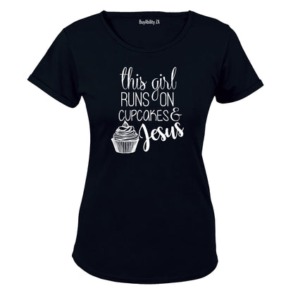 Cupcakes and Jesus - Ladies - T-Shirt
