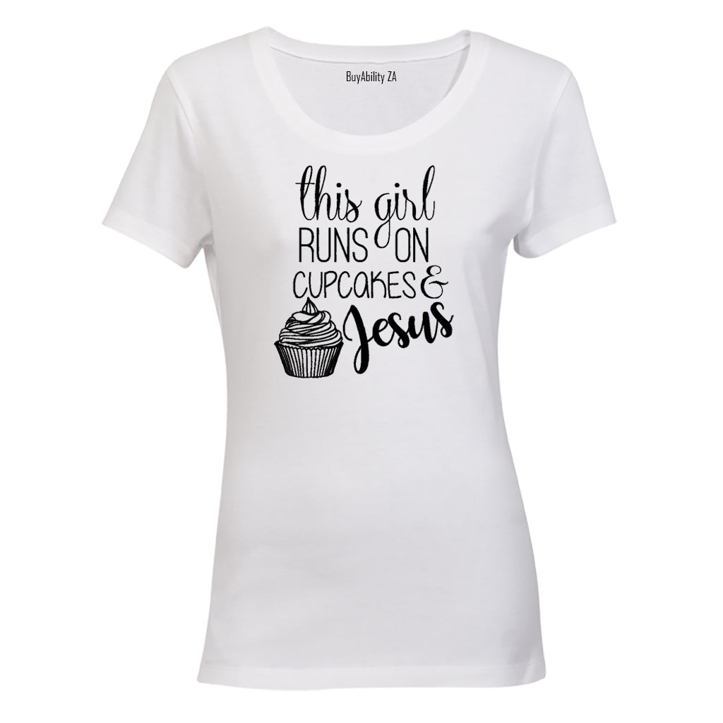 Cupcakes and Jesus - Ladies - T-Shirt