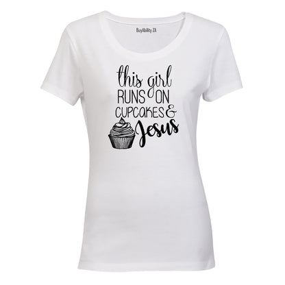 Cupcakes and Jesus - Ladies - T-Shirt