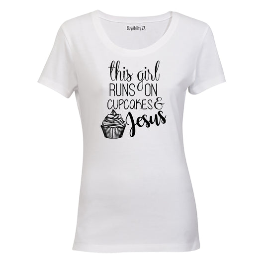 Cupcakes and Jesus - Ladies - T-Shirt