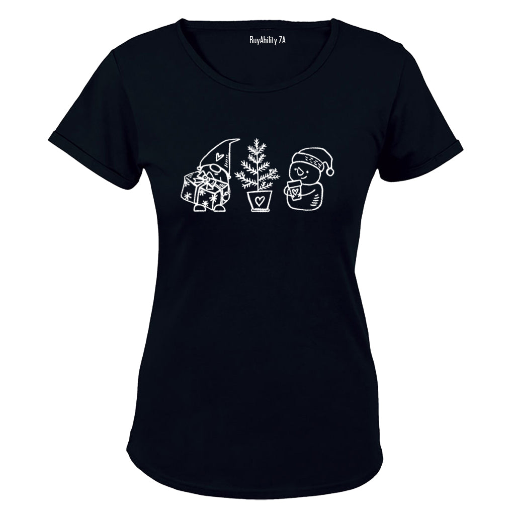 Cute Christmas Friends - Ladies - T-Shirt