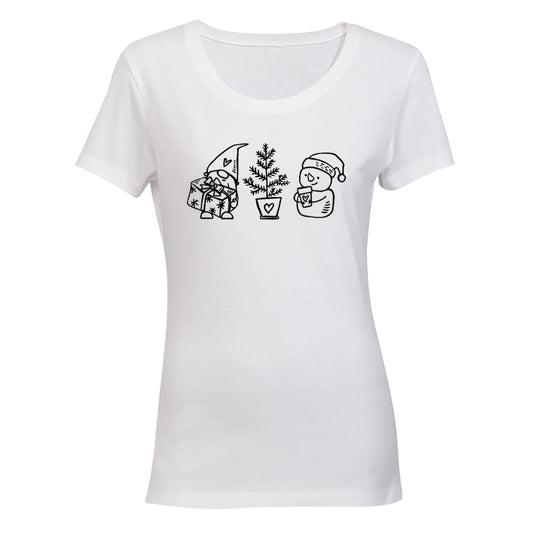 Cute Christmas Friends - Ladies - T-Shirt - BuyAbility South Africa