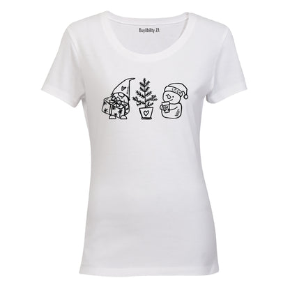 Cute Christmas Friends - Ladies - T-Shirt
