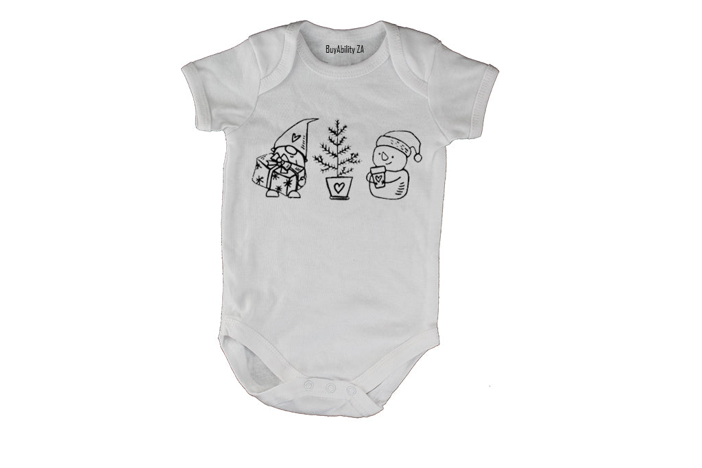 Cute Christmas Friends - Baby Grow