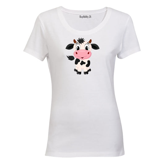 Cute Cow - Ladies - T-Shirt