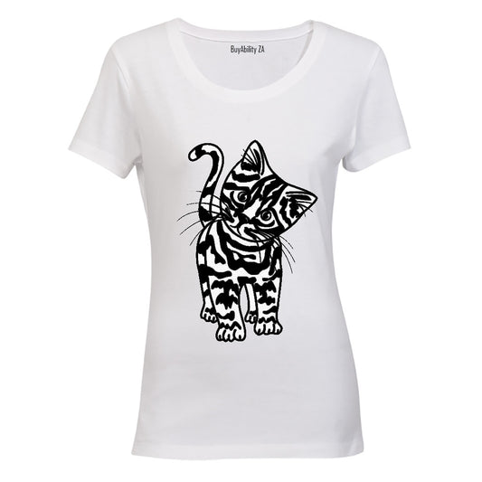 Cute Kitten - Ladies - T-Shirt - BuyAbility