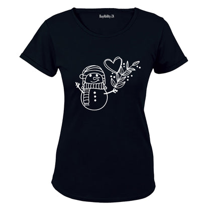 Cute Snowman - Christmas - Ladies - T-Shirt