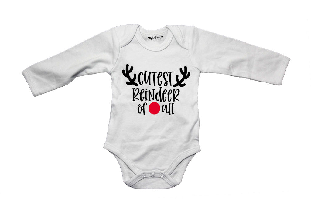 Cutest Reindeer of All - Christmas - Baby Grow