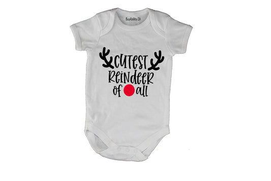 Cutest Reindeer of All - Christmas - Baby Grow