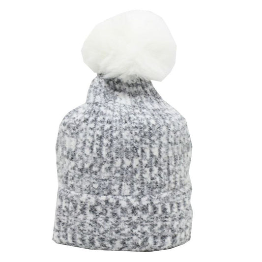 Dark Grey Pompom Beanie