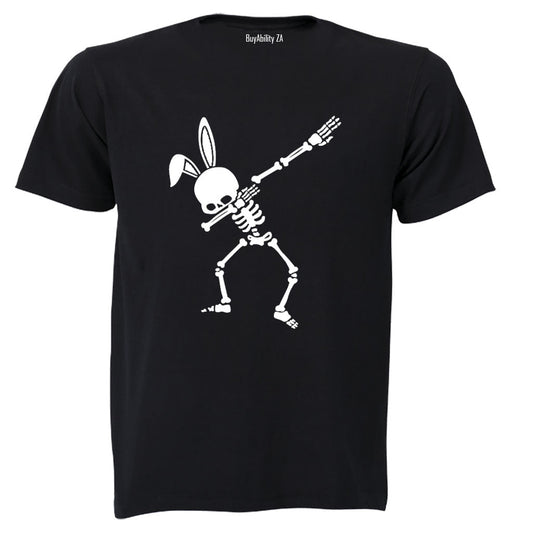 Dabbing Easter Skeleton - Adults - T-Shirt - BuyAbility