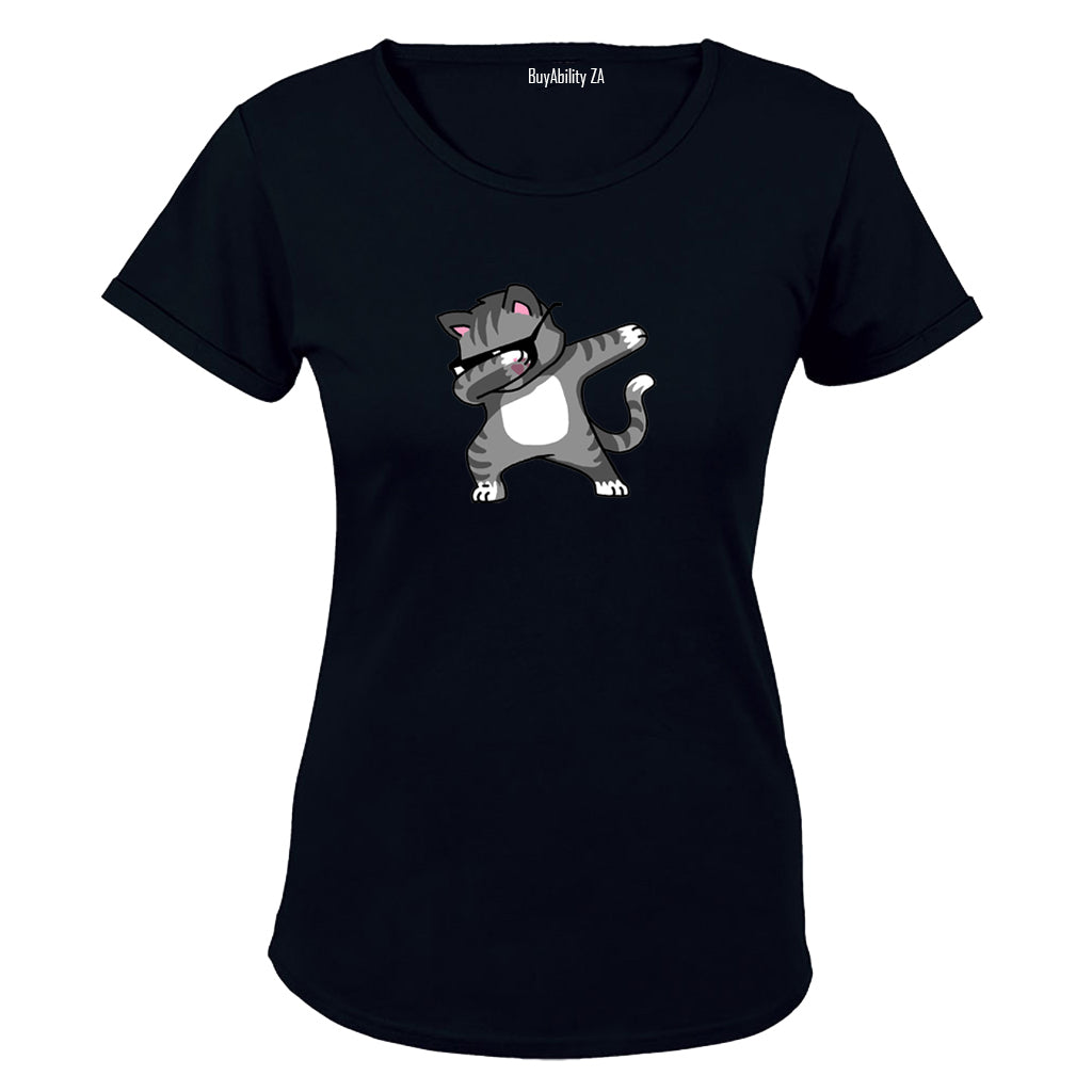 Dabbing Cat - Ladies - T-Shirt - BuyAbility