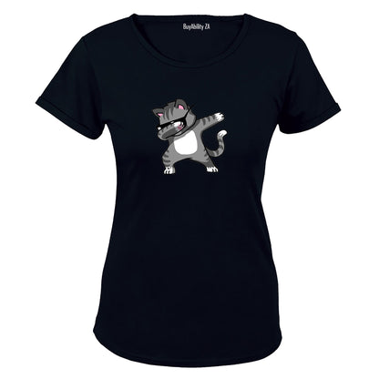 Dabbing Cat - Ladies - T-Shirt - BuyAbility