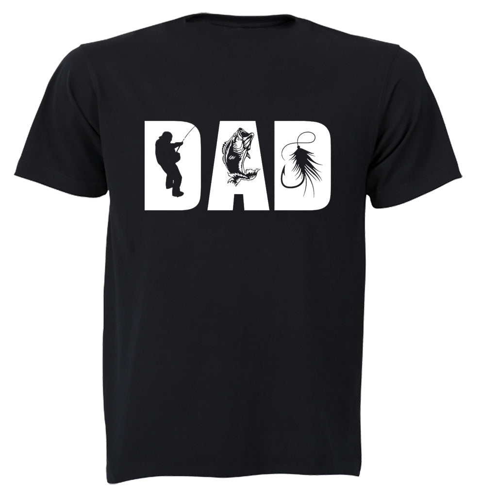 DAD - Fishing silhouette - Adults - T-Shirt - BuyAbility South Africa
