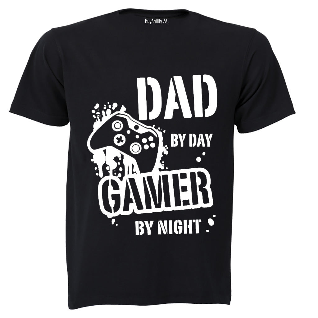 DAD - Gamer By Night - Adults - T-Shirt