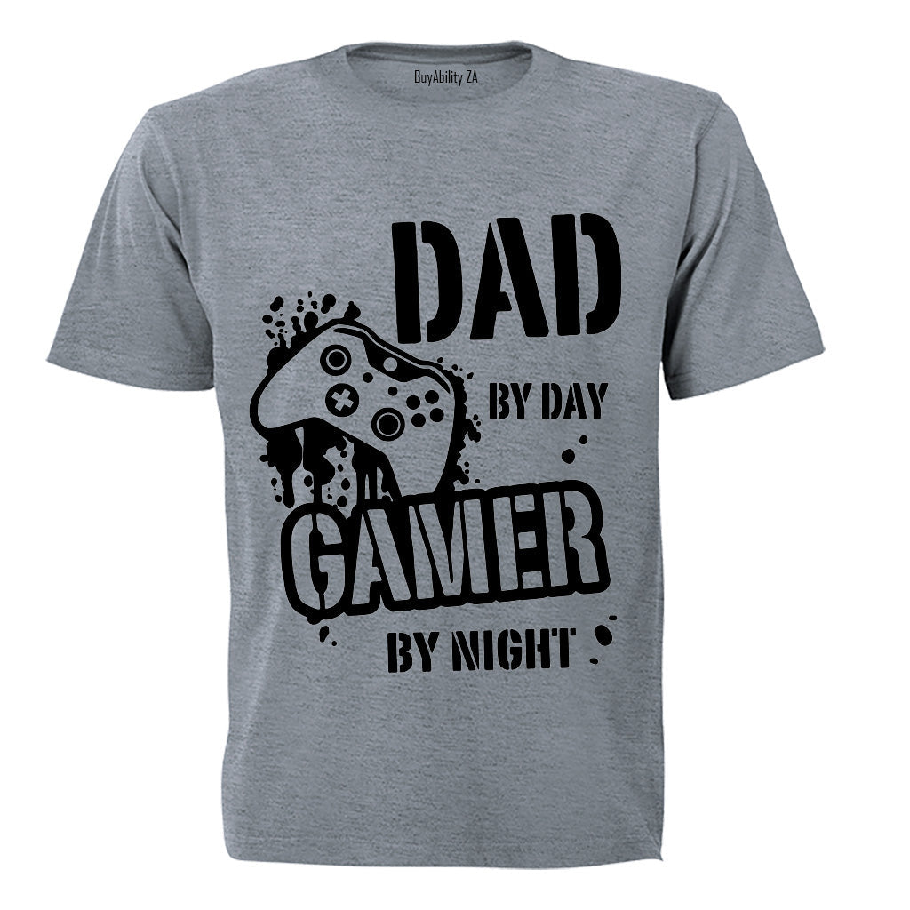 DAD - Gamer By Night - Adults - T-Shirt - BuyAbility