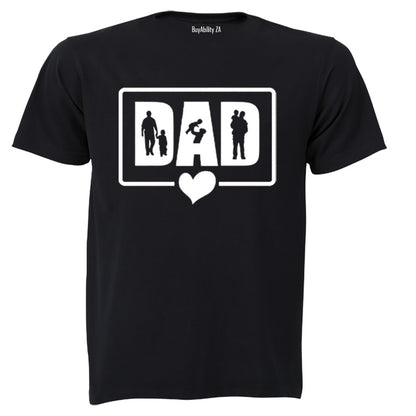 DAD - Heart Frame - Adults - T-Shirt - BuyAbility