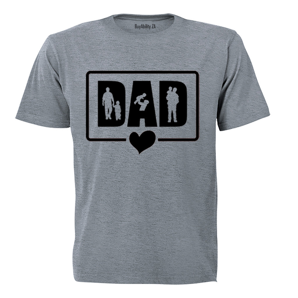 DAD - Heart Frame - Adults - T-Shirt - BuyAbility