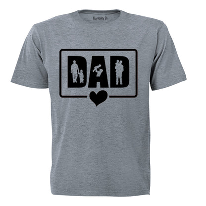 DAD - Heart Frame - Adults - T-Shirt - BuyAbility