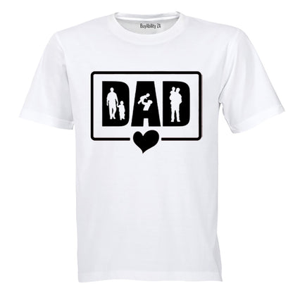DAD - Heart Frame - Adults - T-Shirt - BuyAbility