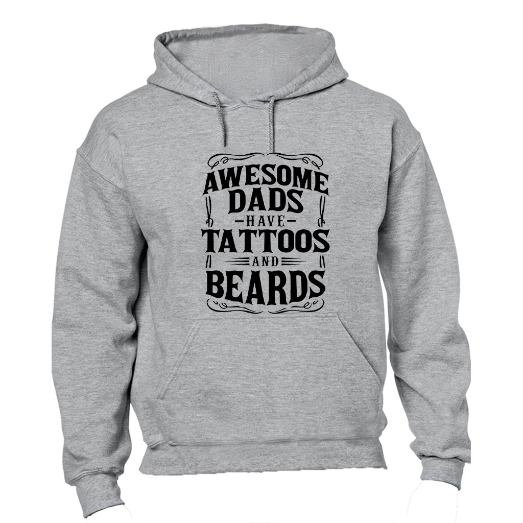 Dad - Tattoos and Beards - Hoodie - BuyAbility South Africa
