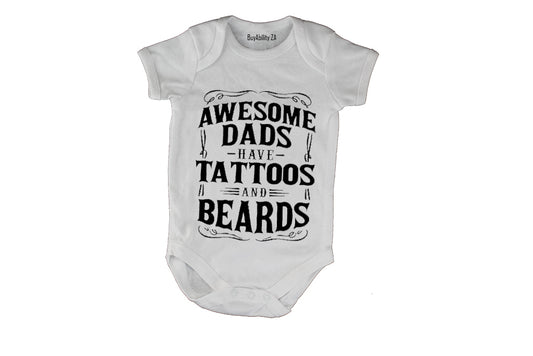Dad - Tattoos and Beards - Baby Grow