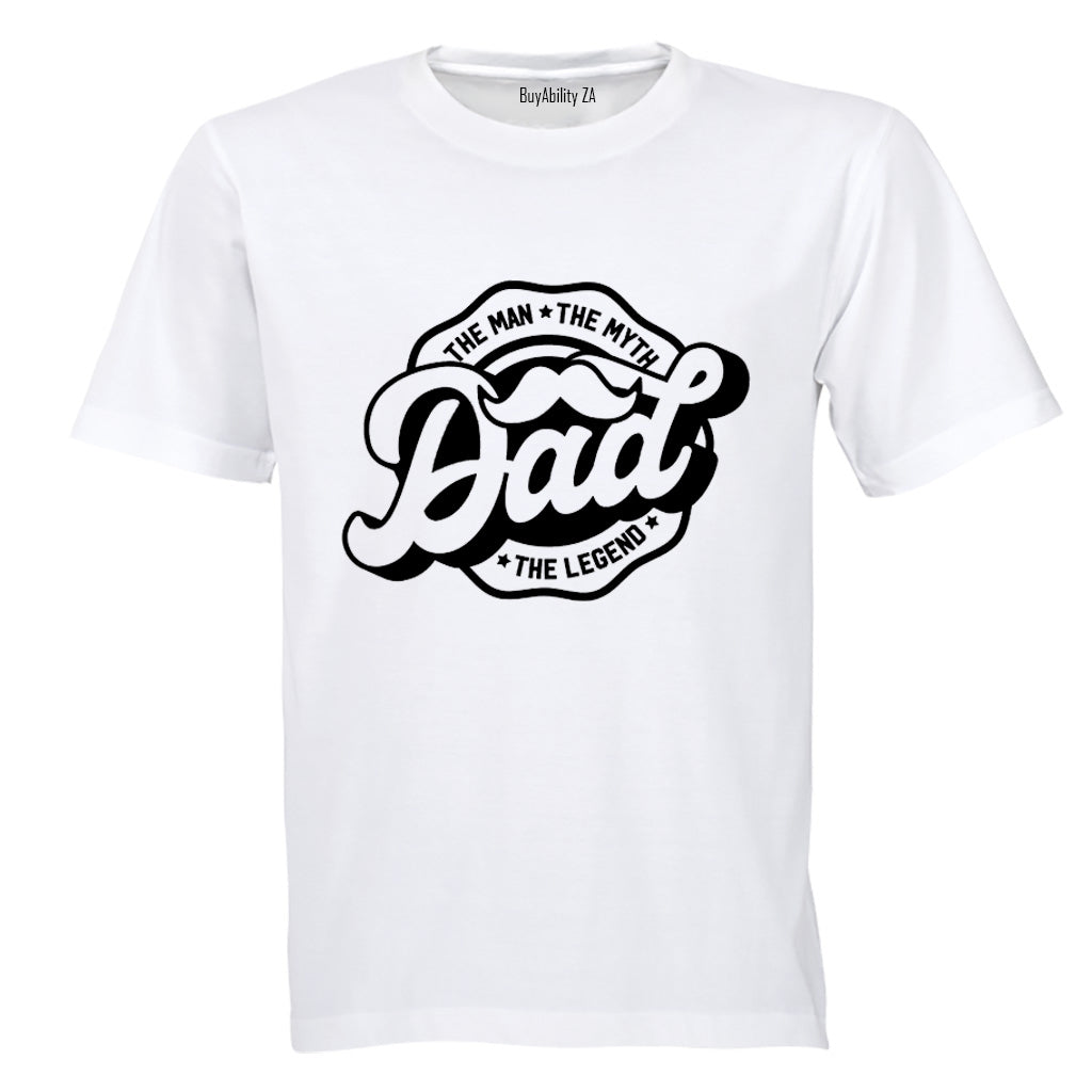 Dad - The Man - Mustache - Adults - T-Shirt