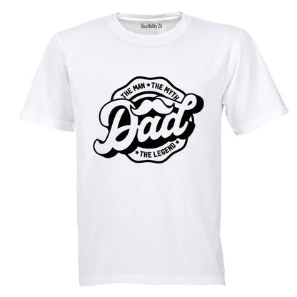 Dad - The Man - Mustache - Adults - T-Shirt