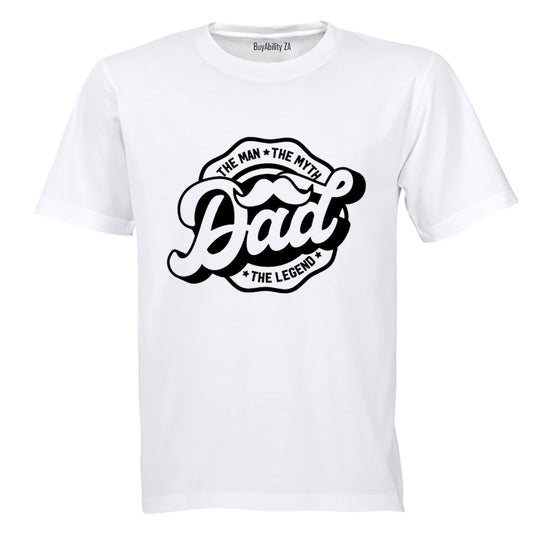 Dad - The Man - Mustache - Adults - T-Shirt