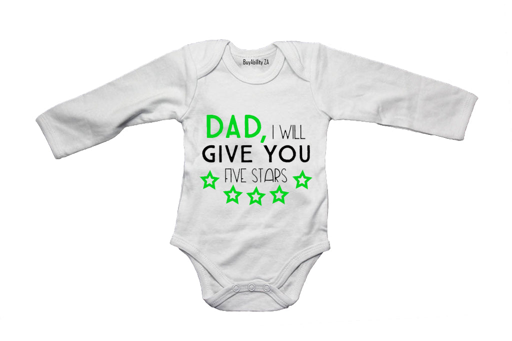 Dad - Five Stars - Baby Grow