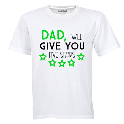 Dad - Five Stars - Kids T-Shirt