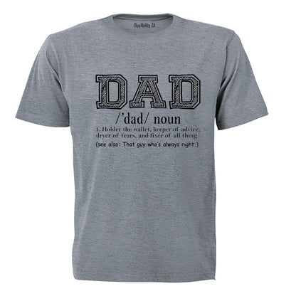 DAD - Noun - Adults - T-Shirt