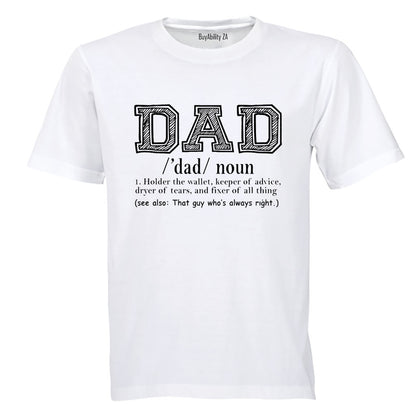 DAD - Noun - Adults - T-Shirt