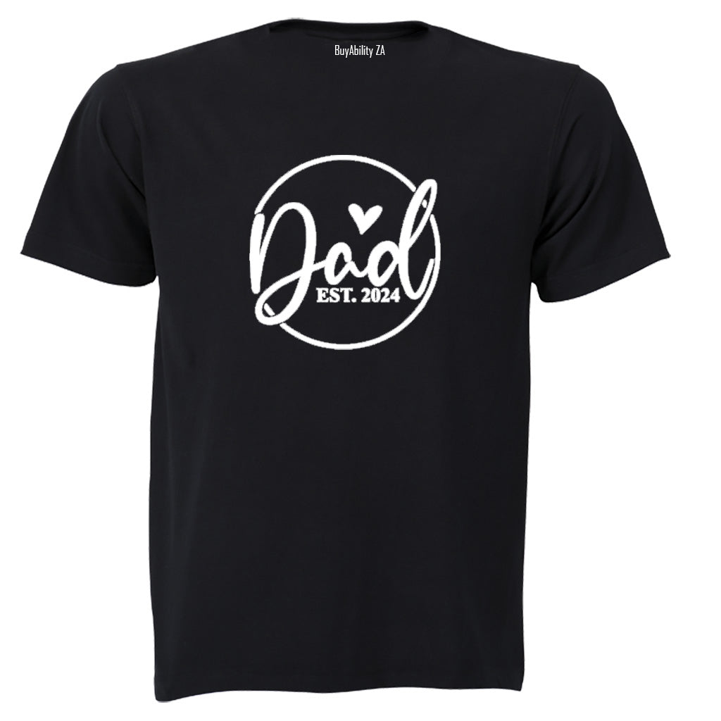 Dad EST 2024 - Circular - Adults - T-Shirt